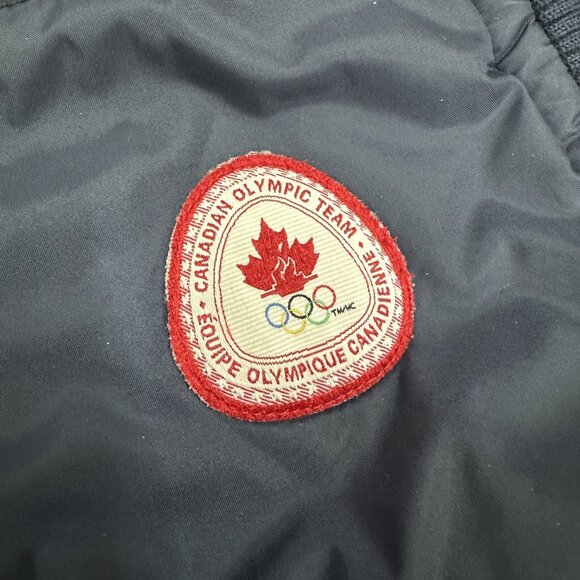 Hudsons Bay Company Olympic Quilted Puffer Embroidered Hooded Vest HBC Canada XL - Picture 4 of 8